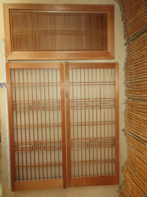 【湖華】 書院欄間戸/検）和装建具床の間建材リホームリノベーション古民家建築店舗和風モダン改装主49
