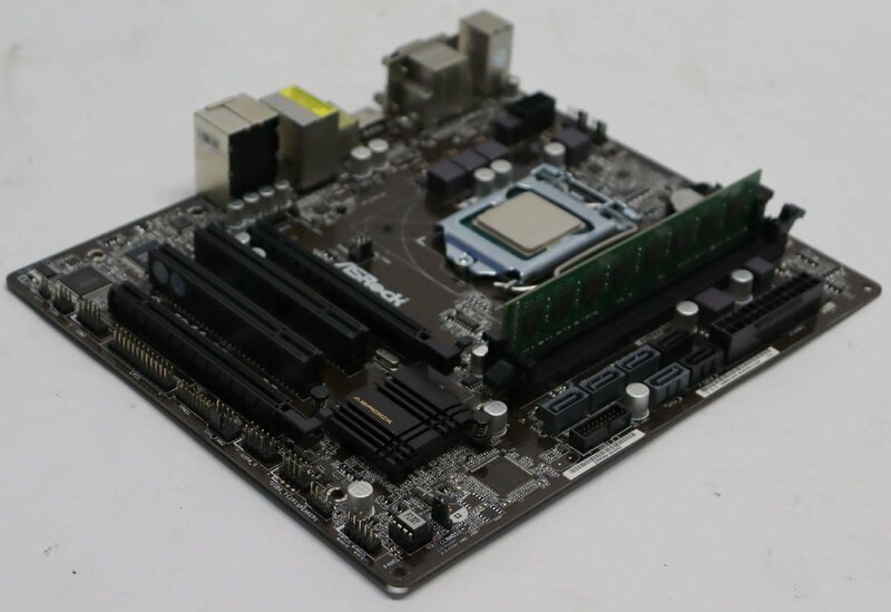 【画面出力不可】 マザーボード & CPU ASRock B85M Core i3 4130 メモリ2GB LGA1150 MicroATX DDR3 周辺 PC 基盤 アスロック I060502