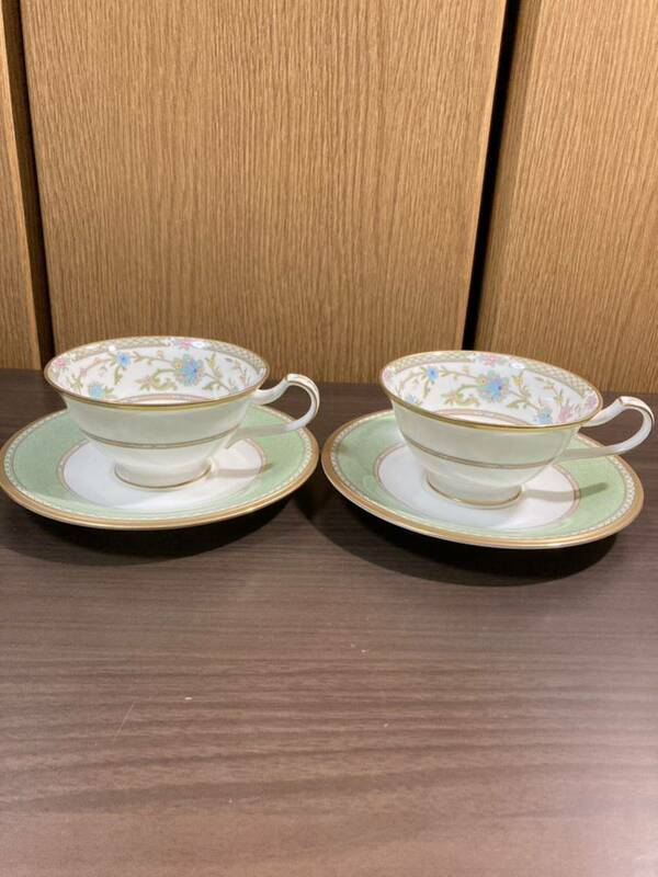 ▼ノリタケ≪ヨシノ　カップ&ソーサー 2客≫Noritake YOSHINO ピオニー