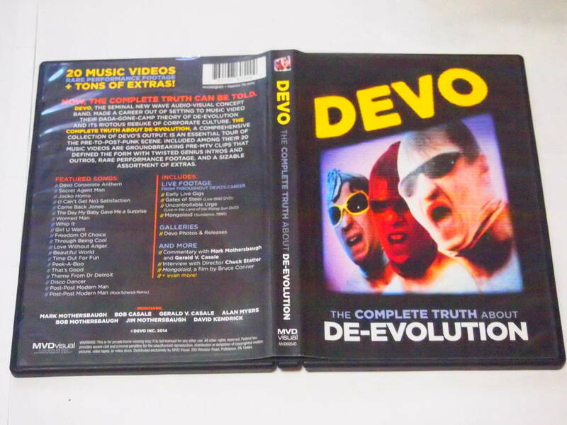 レア 送料無料 洋楽DVD The Complete Truth About De Devo De-evolution ザコンプリートトルース ディーヴォ ディーエヴォリューション