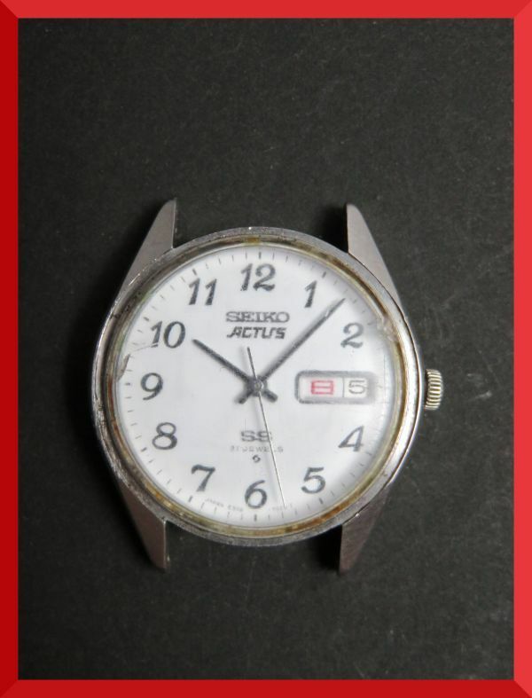 セイコー SEIKO アクタス ACTUS 21石 自動巻き 3針 デイデイト 6306-7010 男性用 メンズ 腕時計 V137 稼働品