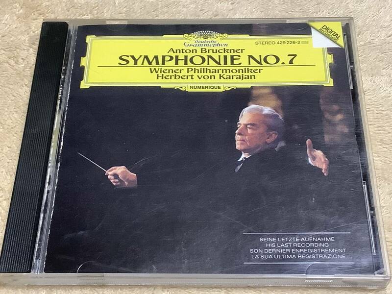 a 輸入盤 ブルックナー BRUCKNER : SYMPHONY NR.7 WIENER PHILHARMONICER / ヘルベルト・フォン・カラヤン KARAJAN 429 226-2