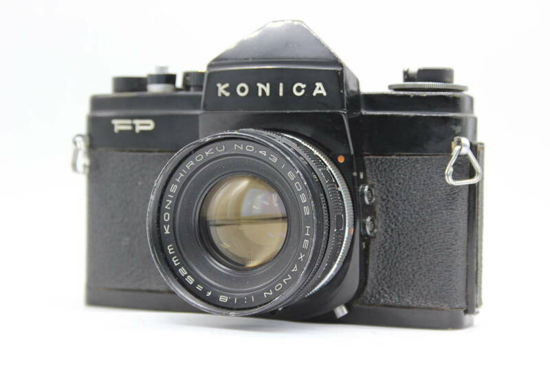 【返品保証】 コニカ KONICA FP ブラック HEXANON 52mm F1.8 ボディレンズセット C7152