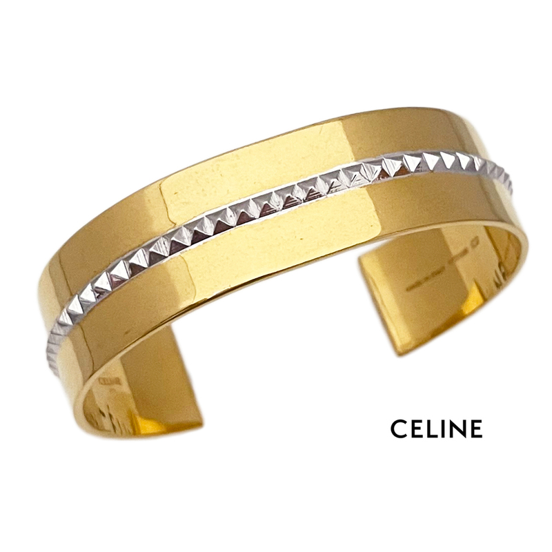 新品セリーヌCELINE スタッズ　バングル　ゴールド★