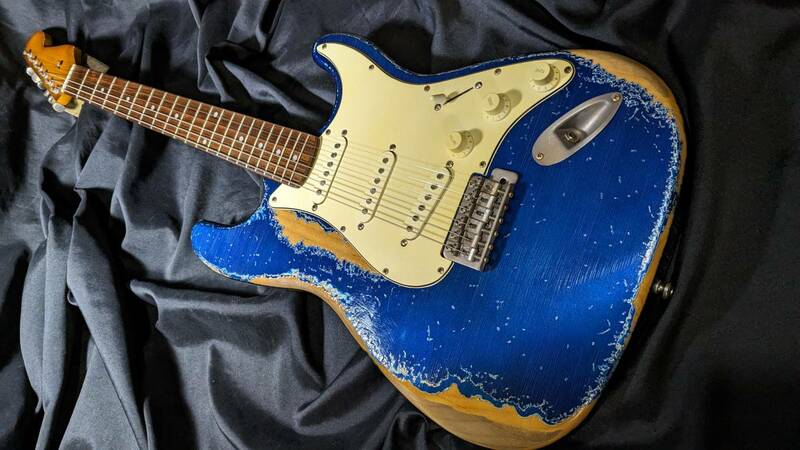 ◇◆◇ CustomElectronicsModify Heavy Relic Vintage Metallic Blue Stratocaster ◆レリック Special Wierring◇◆◇