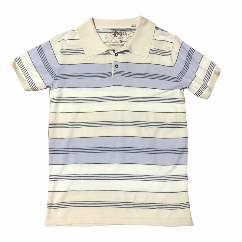 Diesel Silk Polo Shirts S 90s 00s ディーゼル シルク ボーダー ポロシャツ ビンテージ アーカイブ
