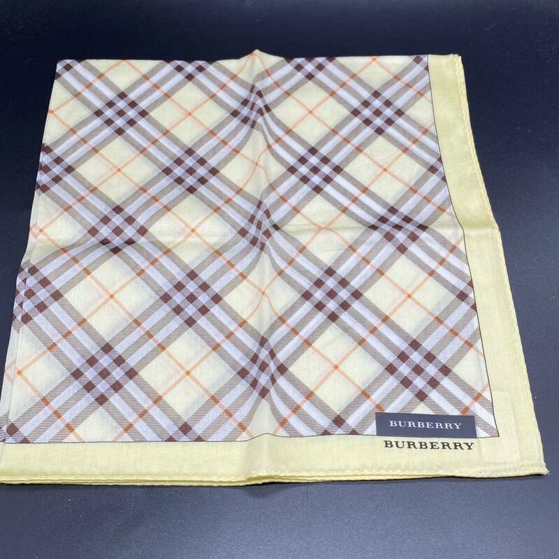 BURBERRY　バーバリー ハンカチ イエロー　チェック　no.20