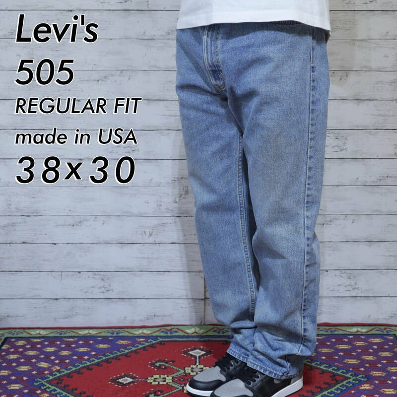 96年 USA製 リーバイス Levi's 505 W38 L30 デニムパンツ REGULAR FIT レギュラーフィット ジーンズ 1996年9月 USA製 アメリカ製 20201853