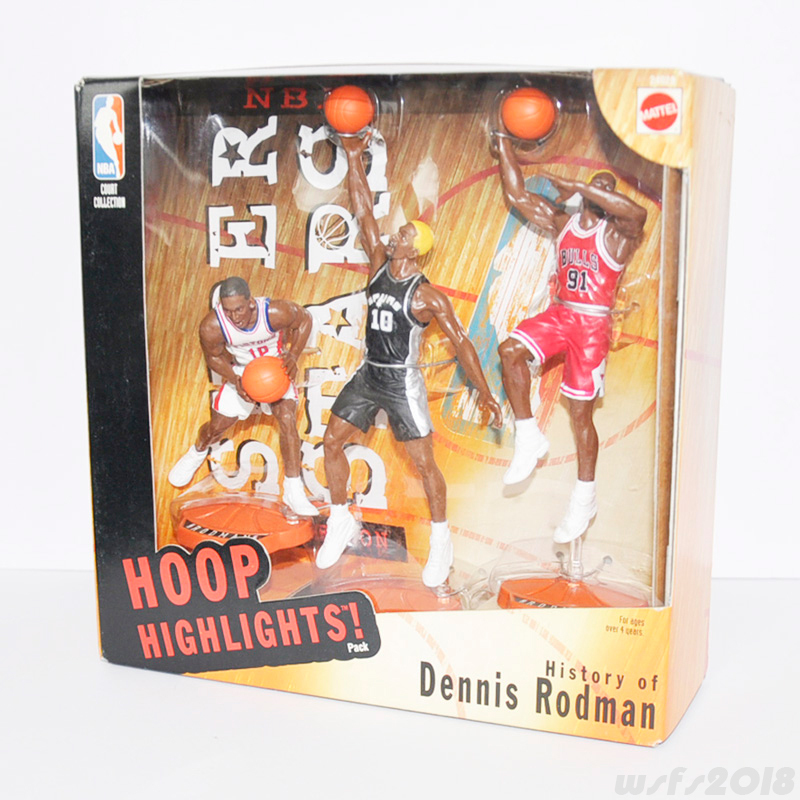 【NBA/新品】MATTLE SUPER STARS デニスロッドマン(HOOP HIGHLIGHTS) フィギュア【MATTLE/マテル】