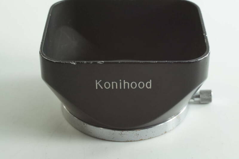 RBGF01『送料無料 おおむねキレイ』Konihood KONICA コニカ 「コニフード」 約内径37mm カブセ式 角型メタルフード レンズフード