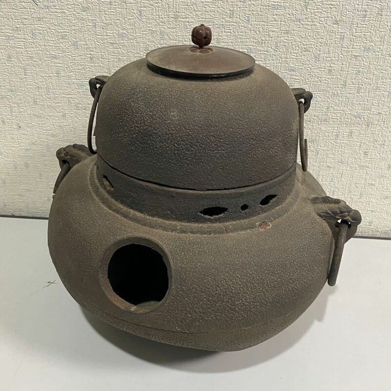 茶釜 鉄釜 茶道具 風呂釜 鉄製 骨董品