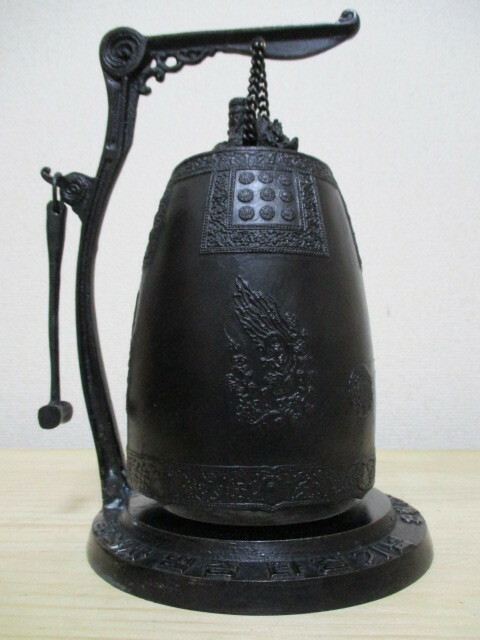 G68-403W　鐘　吊鐘　呼鈴　銅製　中古　高さ約24.5ｃｍ　（T11-1）