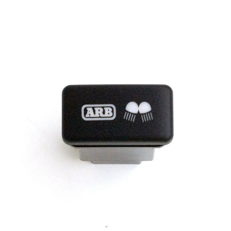 正規品 ARB 再販ランクル76、79専用 AUX フォグライト 横式 スイッチ グリーンLED プッシュボタン 800HLC7AXNG 「1」
