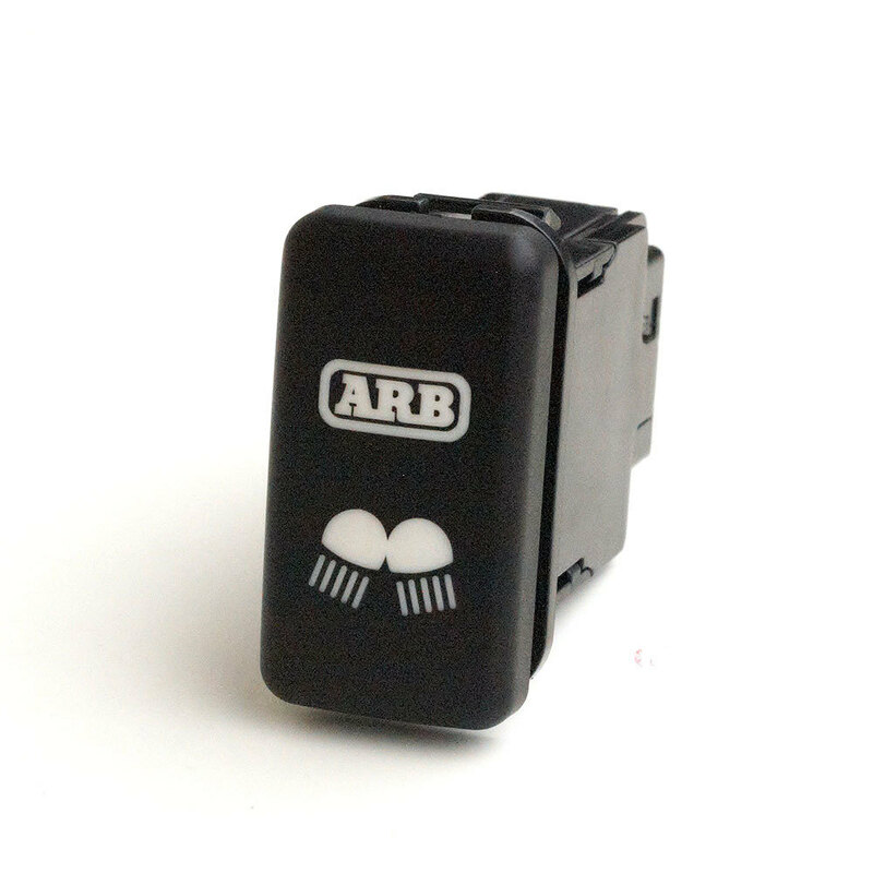 正規品 ARB FJクルーザー専用 AUX フォグライト 縦式スイッチ グリーンLED プッシュボタン 800VFJAXNG 「1」