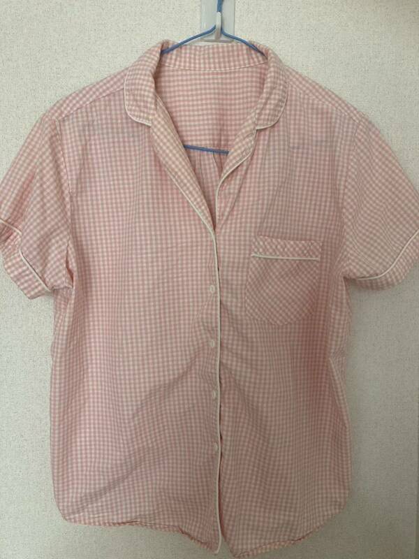 GU コットンパジャマ ピンク 半袖 上下セット 夏用 女性用 Lサイズ 綿100%