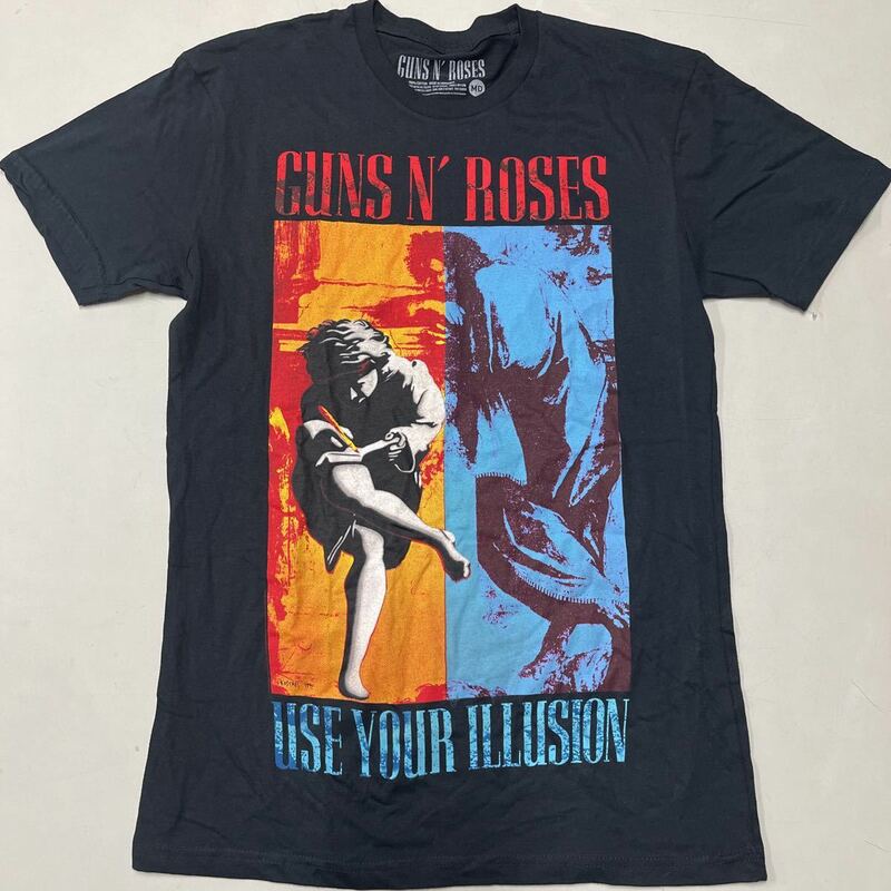 Guns N' Roses ガンズ アンド ローゼズ Tシャツ ユーズ ユア イリュージョン Use Your Illusion ツアー 未使用 半袖 ブラック 黒 MDサイズ