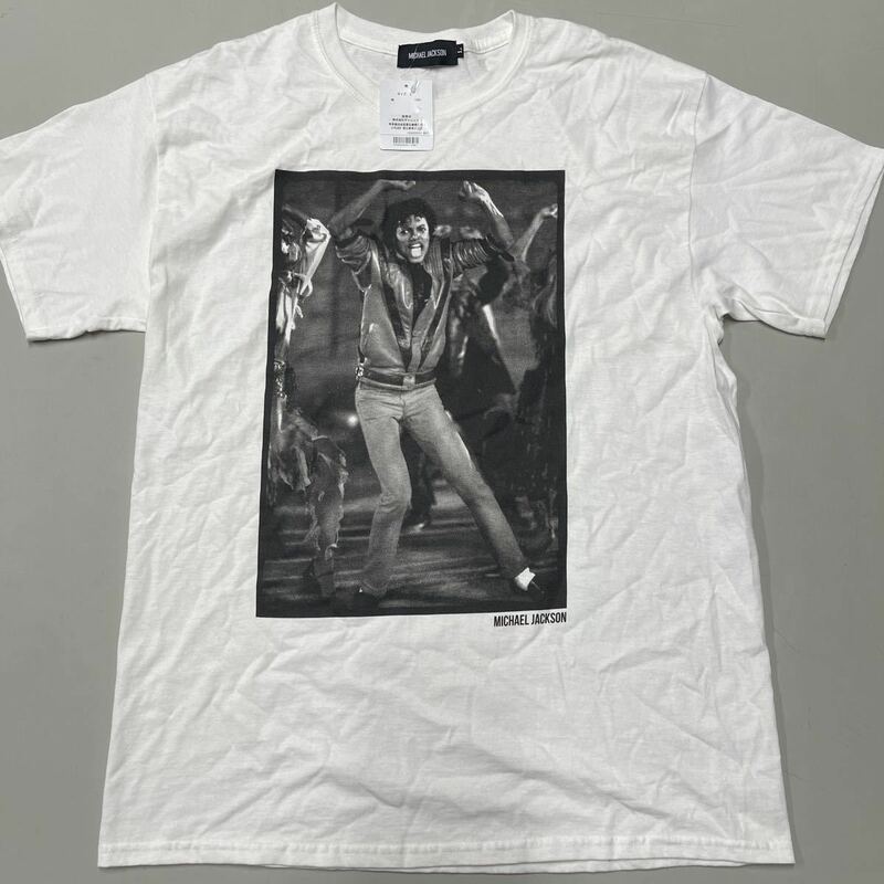 Michael Jackson マイケル ジャクソン Tシャツ 未使用 半袖 Lサイズ ブラック 黒 メンズ