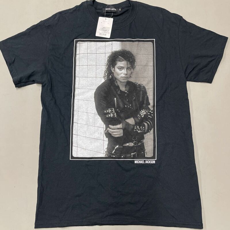 Michael Jackson マイケル ジャクソン Tシャツ 未使用 半袖 Mサイズ ブラック 黒 メンズ フォト