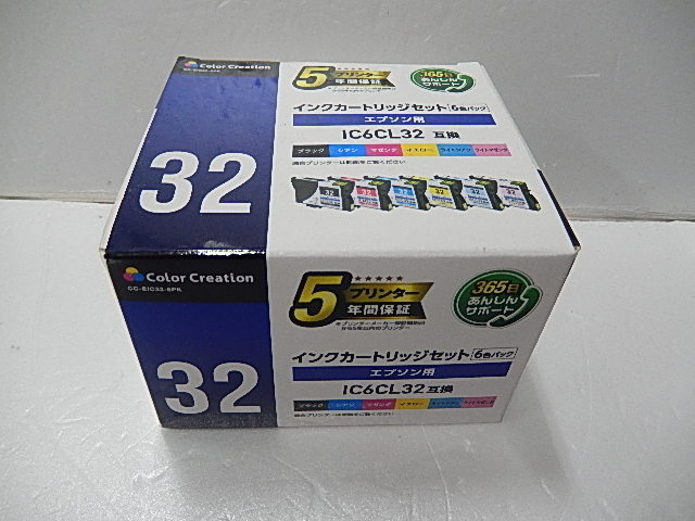 5年プリンタ保証◆Color Creation/カラークリエーション◆エプソン用◆32 インクカートリッジセット/6色パック◆IC6CL32互換◆CC-EIC32-6PK