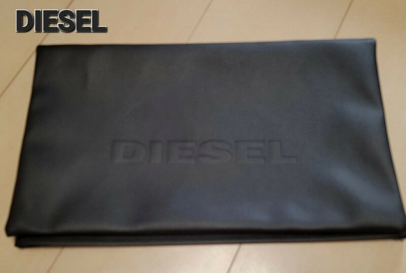 【DIESEL】ディーゼル ショッパー 保存袋 合皮 ブラック 型押しロゴ 美品