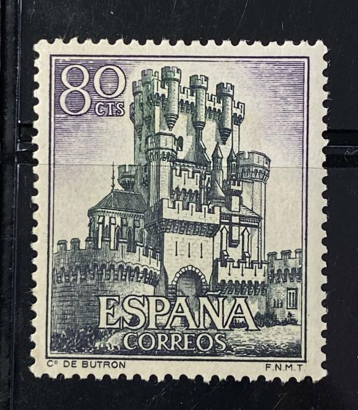 スペイン切手★ ブトロン城（ビスカヤ）。 1966年