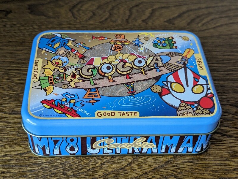 M78ウルトラマン キャラクタークッキー缶 ココア味 ウルトラマンメビウス 円谷 空き缶 缶 菓子缶 ウルトラマン クッキー缶
