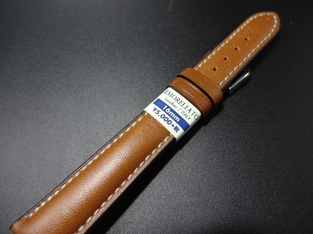 MORELLATO　本革　腕時計ベルト　イタリー製　ブラウン　取付幅　約16.0mm 　メンズ　未使用　新品