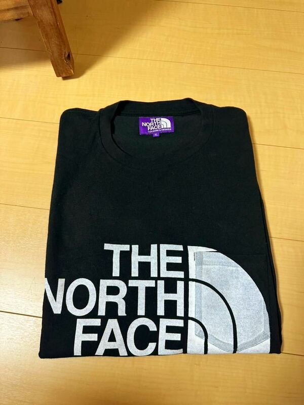 試着のみ THE NORTH FACE PURPLE LABEL ザ・ノースフェイスパープルレーベル 5.5oz H/S Logo Tee 半袖Tシャツ ビッグロゴ L ブラック