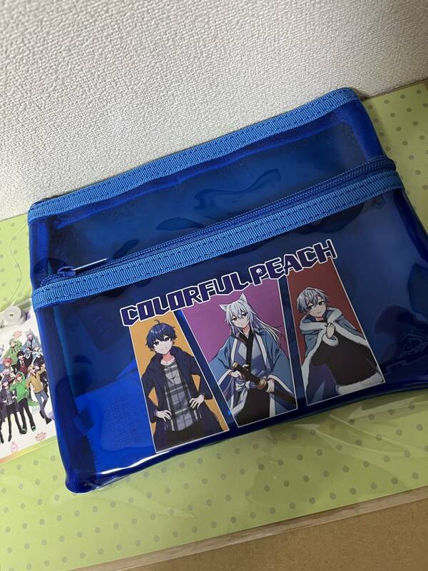 カラフルピーチ PVC ポーチ しまむら なおきり どぬく ヒロくん DNQ からぴち カラピチ 未使用 フラットポーチ ユーチューバー YouTube