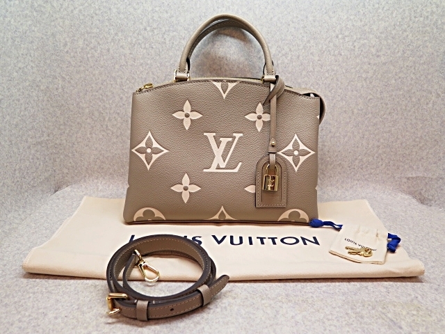 ★☆【ルイヴィトン】LOUIS VUITTON ルイヴィトン プティ・パレPM バイカラーモノグラムアンプラント ハンドバッグ 2WAYバッグ ot☆★