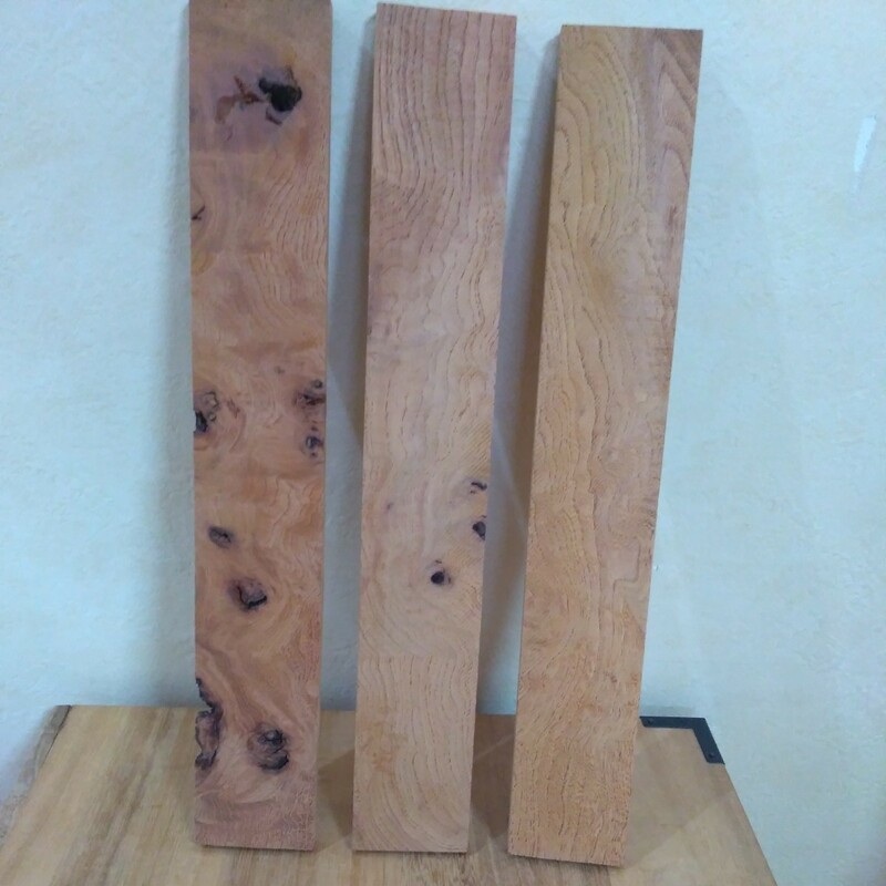 銘木赤欅　玉杢、瘤杢　ハンドメイド用板材　3枚