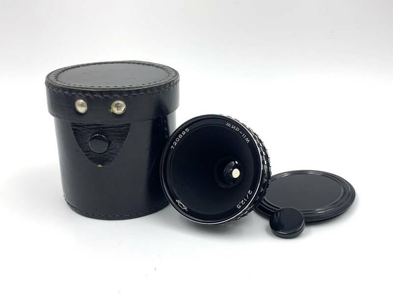 ほぼ新品の レンズ MIR-11 12.5mm F2 のマウントは、ムービーカメラKRASNOGORSK KMZ 16mm film movie camera Blackmagic BMPCC #775X