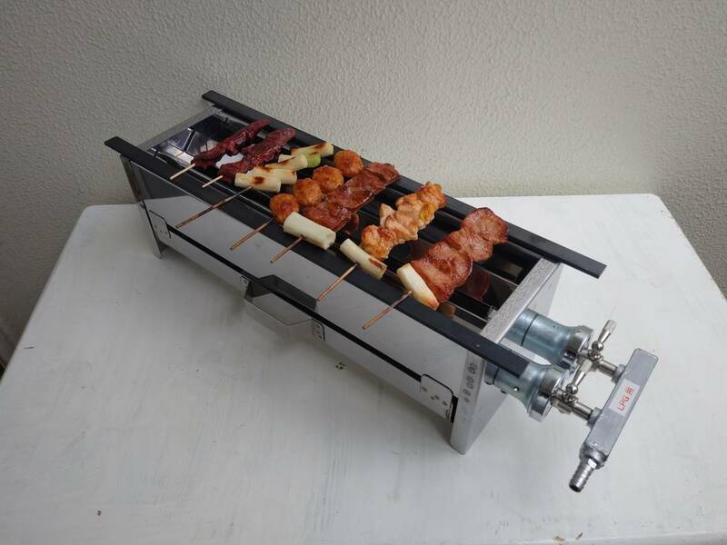 売れてます 海の家 庭でBBQ 新品 送料無料 やきとり焼器 プロ仕様 模擬店 焼鳥機器 牛豚大串 業務用 だんご 道の駅 イベント フェス 夏祭り