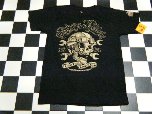 OIL LEAK　Rockers Delight Tシャツ M 黒 Z8072　身幅約51cm バイカー