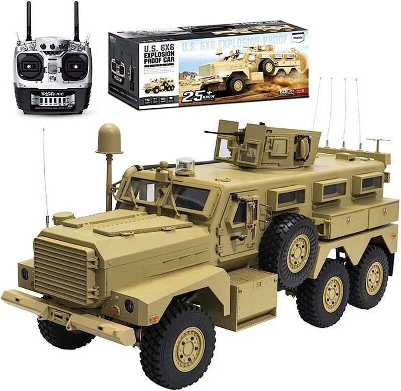 新品希少品 1/12 2.4G 16CH 6WD U.S MILITARY COUGAR 6X6 MRAP RC CAR - HG P602 25km/h 