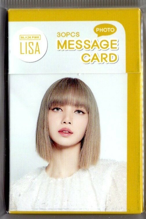 韓国　K-POP ☆BLACK PINK ブラックピンク　LISA リサ☆メッセージカード　MESSAGE CARD 30PCS　