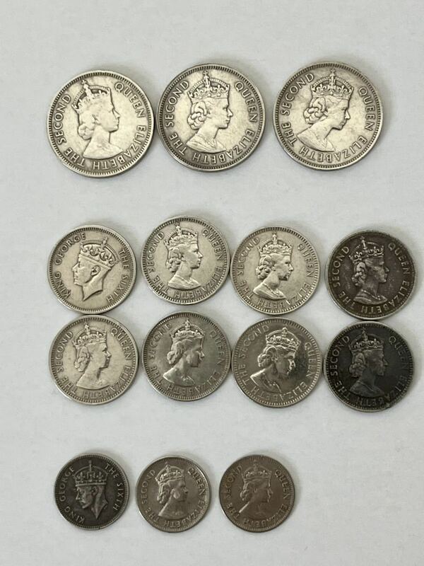 マラヤ連邦　MALAYA 硬貨　20セント 10セント 5セント　古銭 　14枚セット