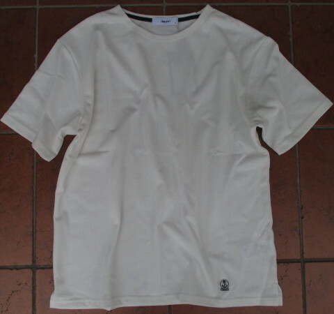SALE！鹿の子素材のバスクシャツ！FDLT(USA)リラックスフィット仕様！FDLT・バスクシャツ・ソリッドカラー！ホワイト：Lサイズ