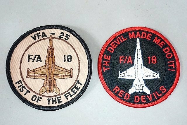 ★ VFA-25 第25打撃戦闘飛行隊 FIST OF THE FLEET F/A 18 他2点セット ワッペン／パッチ ベルクロなし