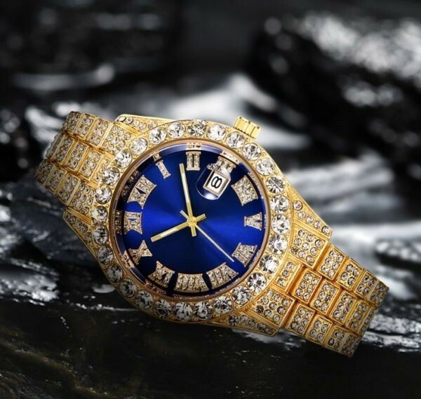 新品 プラチナptp 18ｋgp ゴールド ダイヤモンドcz 腕時計 ウォッチ quartz クオーツ 87g 男女兼用 上質 質感 高品質 高級感 大人気 格安B