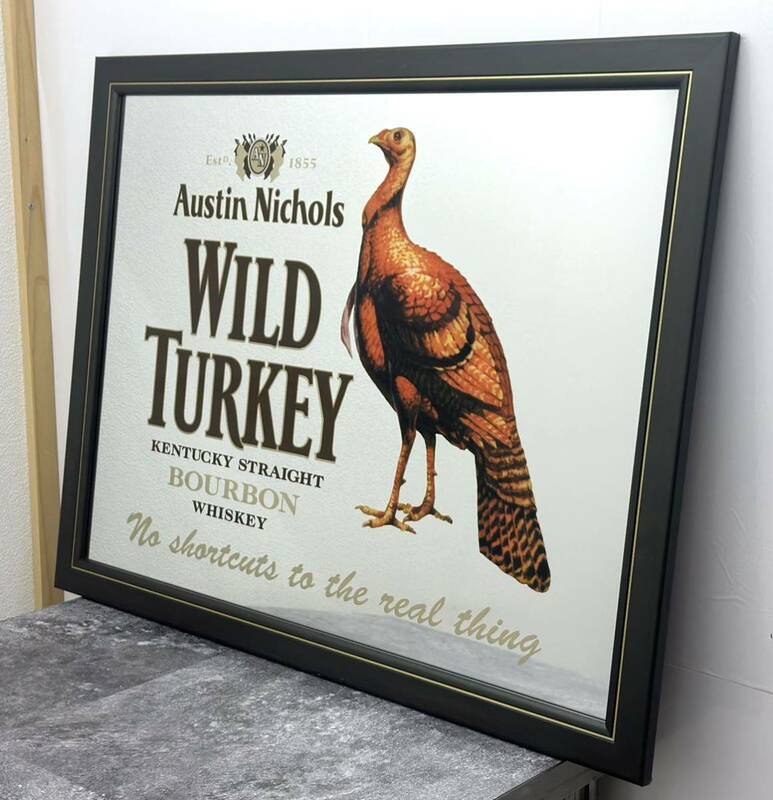 WILD TURKEY ワイルド パブミラー ターキー 壁掛け ミラー 看板 鏡 雑貨 アンティーク ビンテージ ヴィンテージ■兵庫県姫路市から 23-23