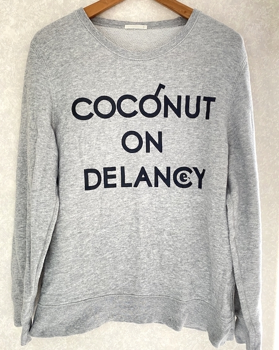 GU トレーナー スウェット COCONUT ON DELANCEY 長袖 Lサイズ 灰色 グレー ココナッツ 341-247398 ユニセックス