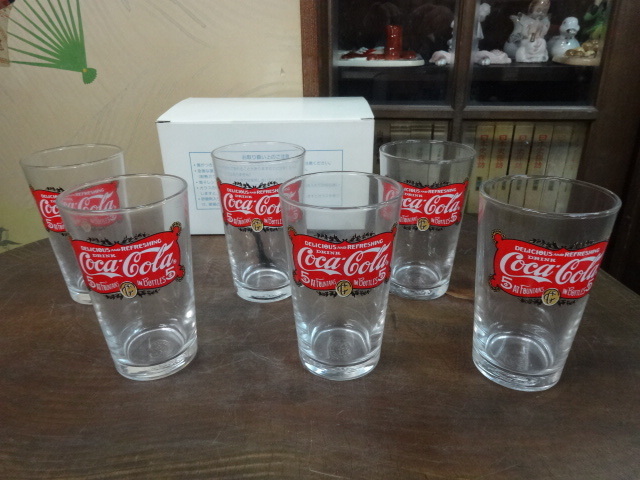 コカコーラ グラス Coca-Cola Φ7センチ 高さ11.5センチ 6個セット 箱入り②