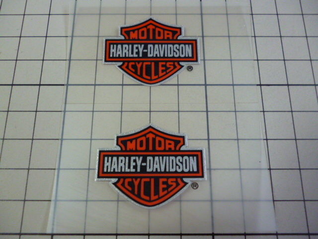 (小さめ) 正規品 Harley Davidson ステッカー 1シート (シルバー/転写/1枚 約36×29mm) ハーレー ダビッドソン