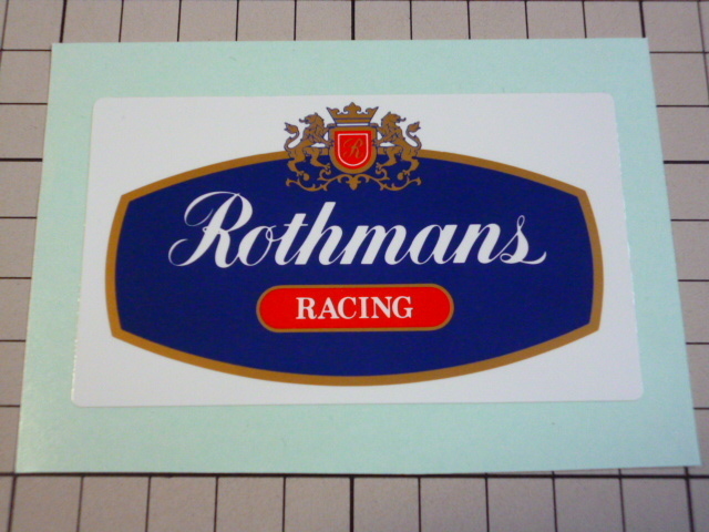 純正品 Rothmans RACING ステッカー 当時物 です(87×51mm) ロスマンズ レーシング