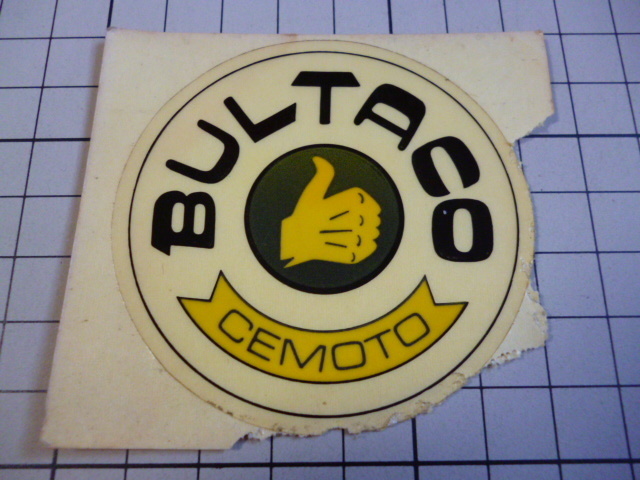 BULTACO CEMOTO ステッカー 当時物 です(65mm) ビンテージ ブルタコ
