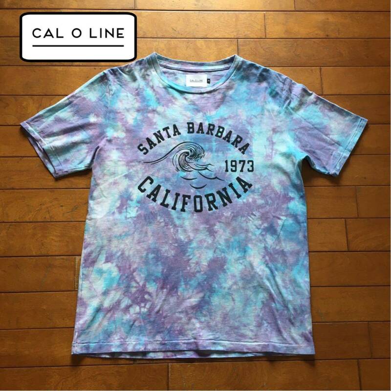 ★【 CAL O LINE 】★ タイダイ サーフプリントTシャツ★サイズM ★i-803