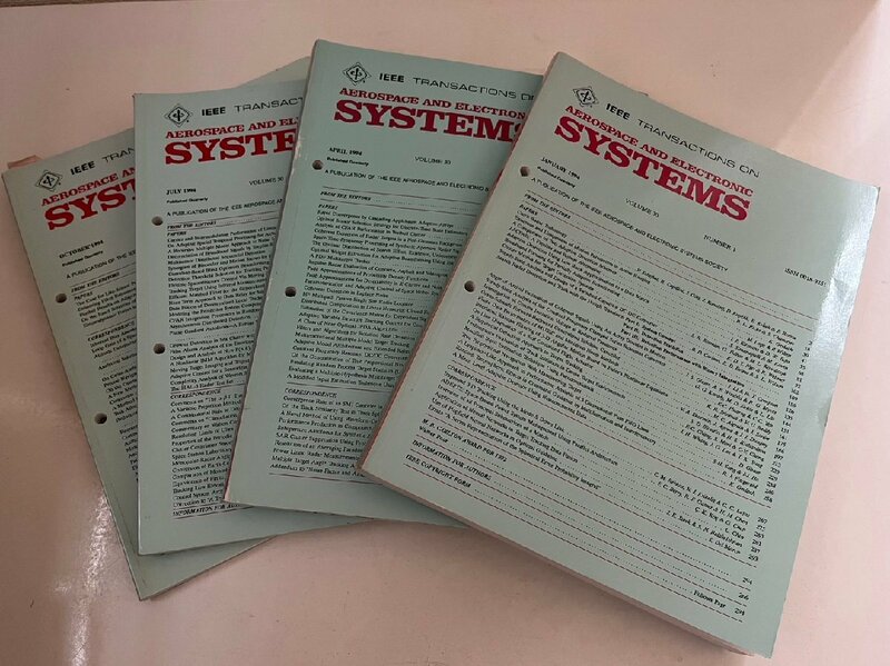 ■　IEEE　Transactions　on　Aerospace　and　Electronic　Systems　1994年　洋書　4冊セット　★
