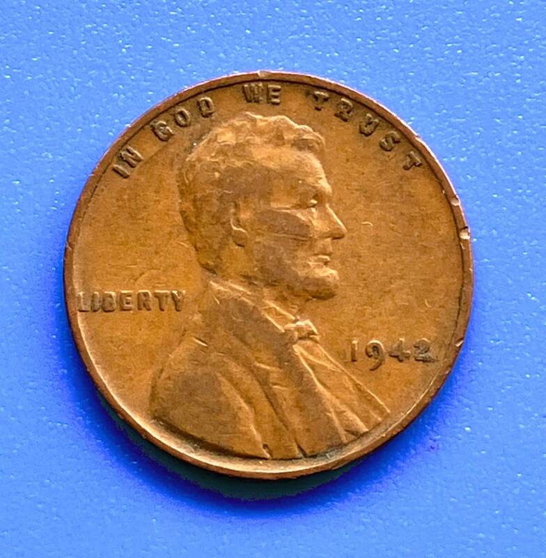 ★アメリカ・コイン 1942年・小麦・1セント銅貨★