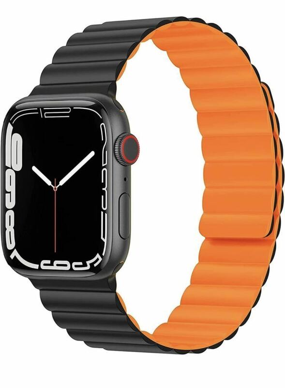 Apple Watch バンド シリコン アップルウォッチ バンド 磁吸引式ループ マグネットスポーツバンド 耐衝撃 防汗 42/44/45/49mm